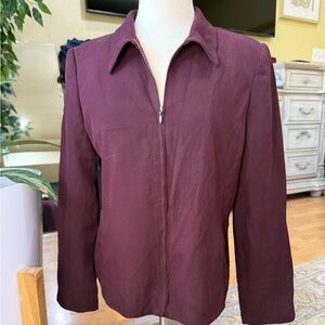 Valerie Stevens 100% silk Women's Plum Jacket